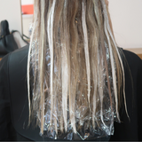Q-Wrap applied on hair 